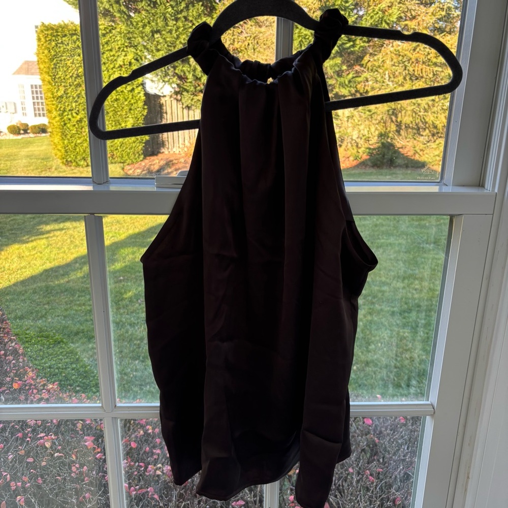 NWT Loft Brown Silky Halter Top